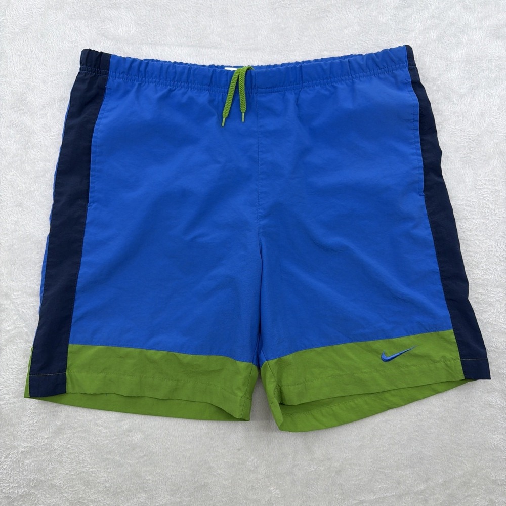 Vintage 90's Nike White Tag Mini Swoosh Swim Trunks Shorts Men's Size M 36x8